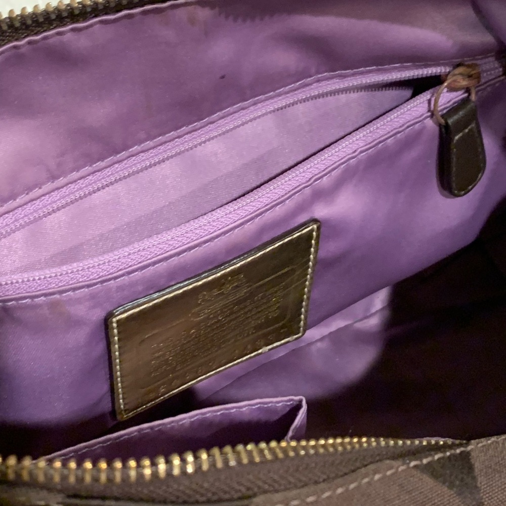 Coach Brown Signature Shoulder Bag - Picture 7 of 16